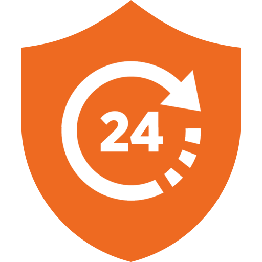 Shield Icon with the numbers 24